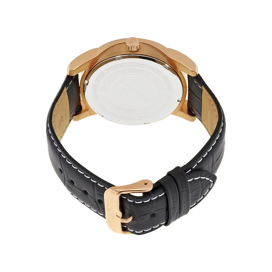 Akribos XXIV Black Dial Rose Gold-tone Men's Watch AK725RG - Dawson Watches #3