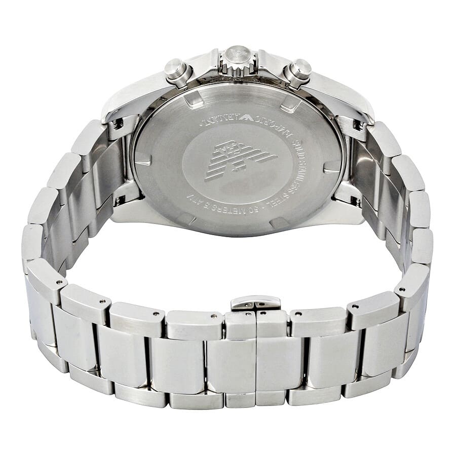 Emporio Armani Sigma Chronograph Black Dial Silver Men's Watch - AR6098