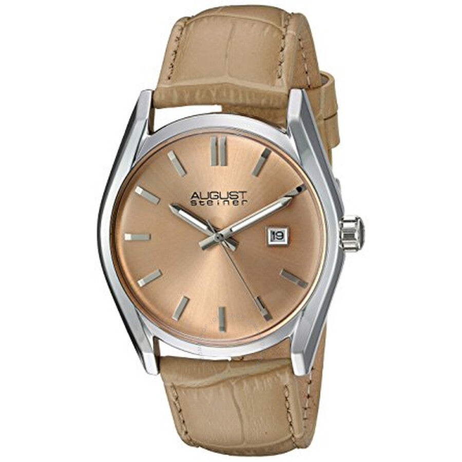 August Steiner Beige Dial Beige Leather Ladies Watch AS8221BG - Dawson Watches