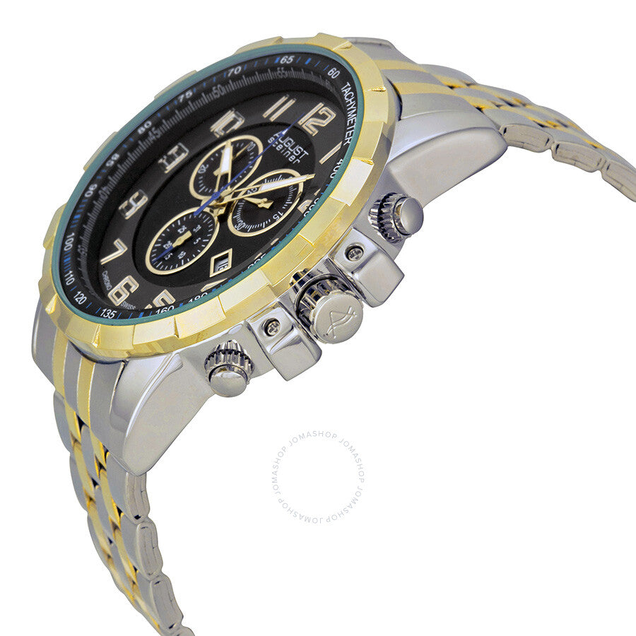 August Steiner Black Dial Two-tone Men's Watch AS8118TTG - Dawson Watches #2