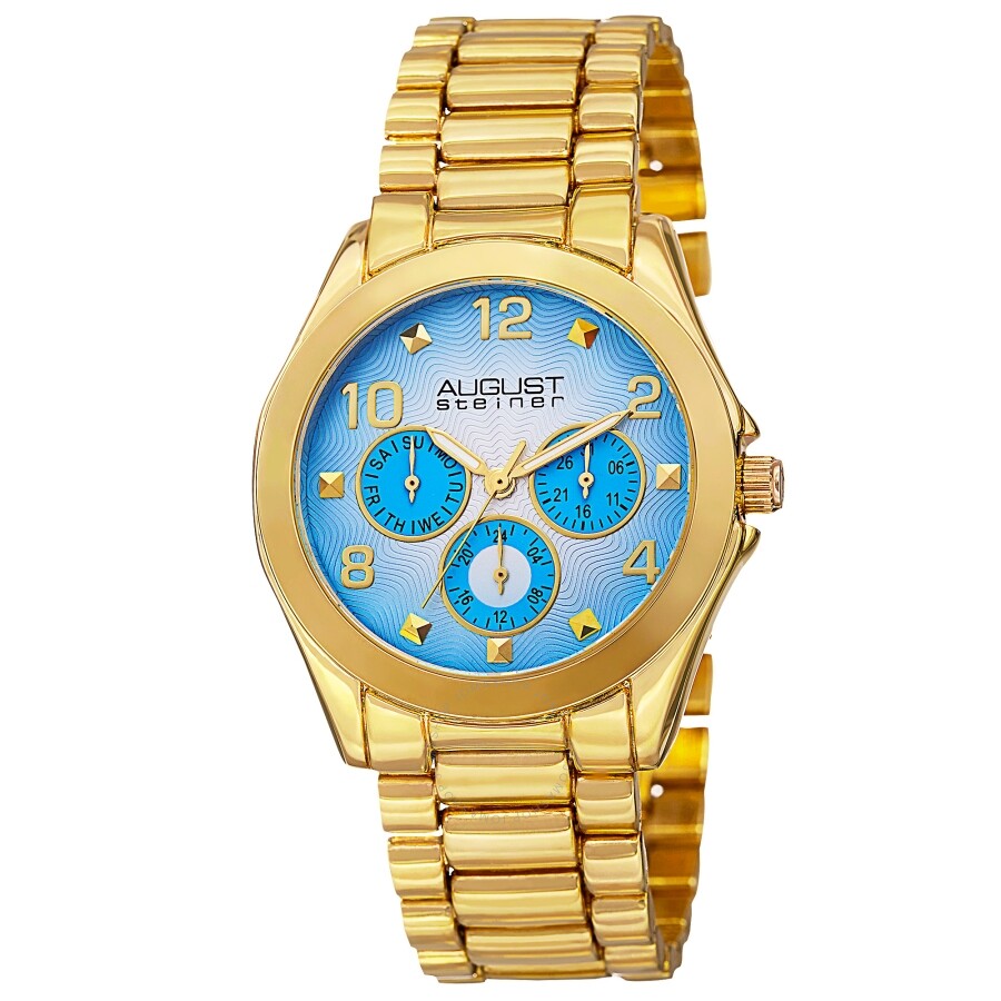August Steiner Quartz Blue Dial Ladies Watch AS8150YG - Dawson Watches