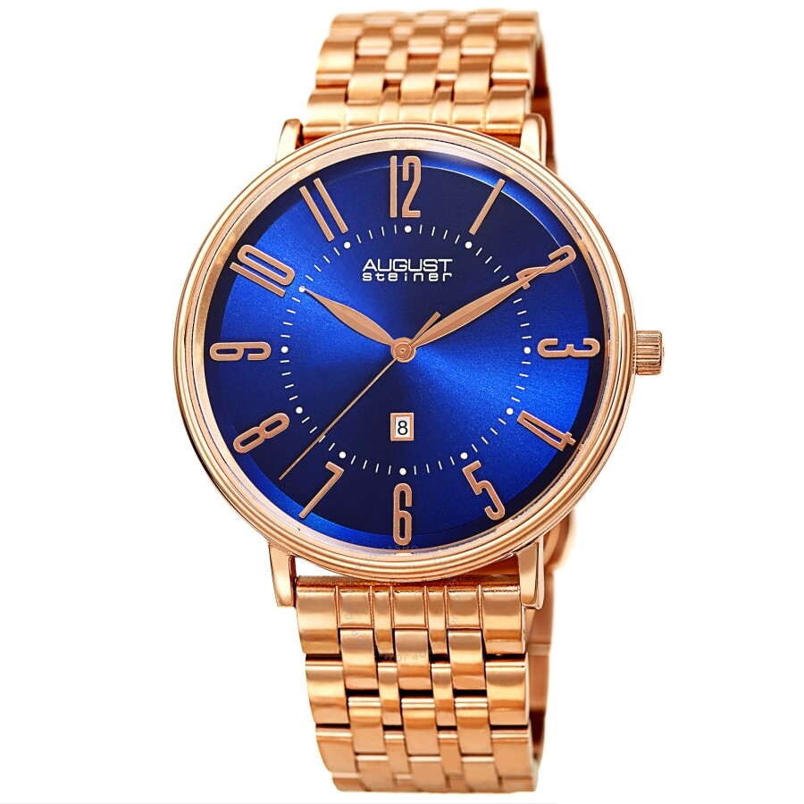 August Steiner Quartz Blue Dial Men's Watch AS8257RGBU - Dawson Watches
