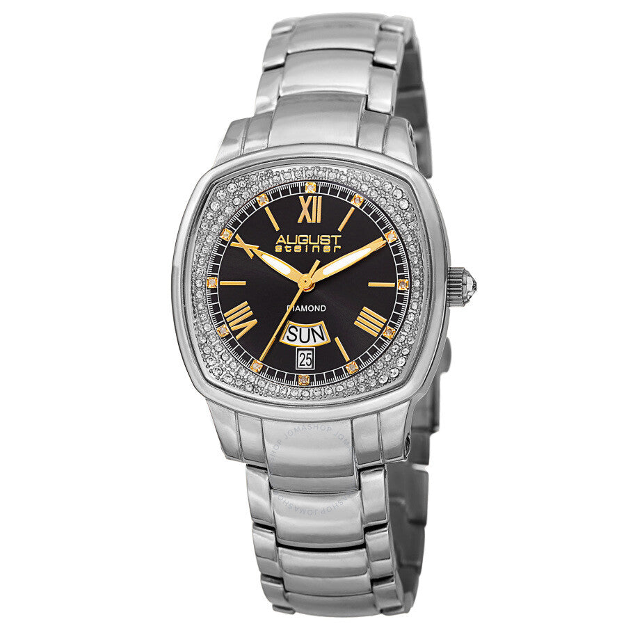 August Steiner Quartz Diamond Blue Dial Ladies Watch AS8193SSB - Dawson Watches