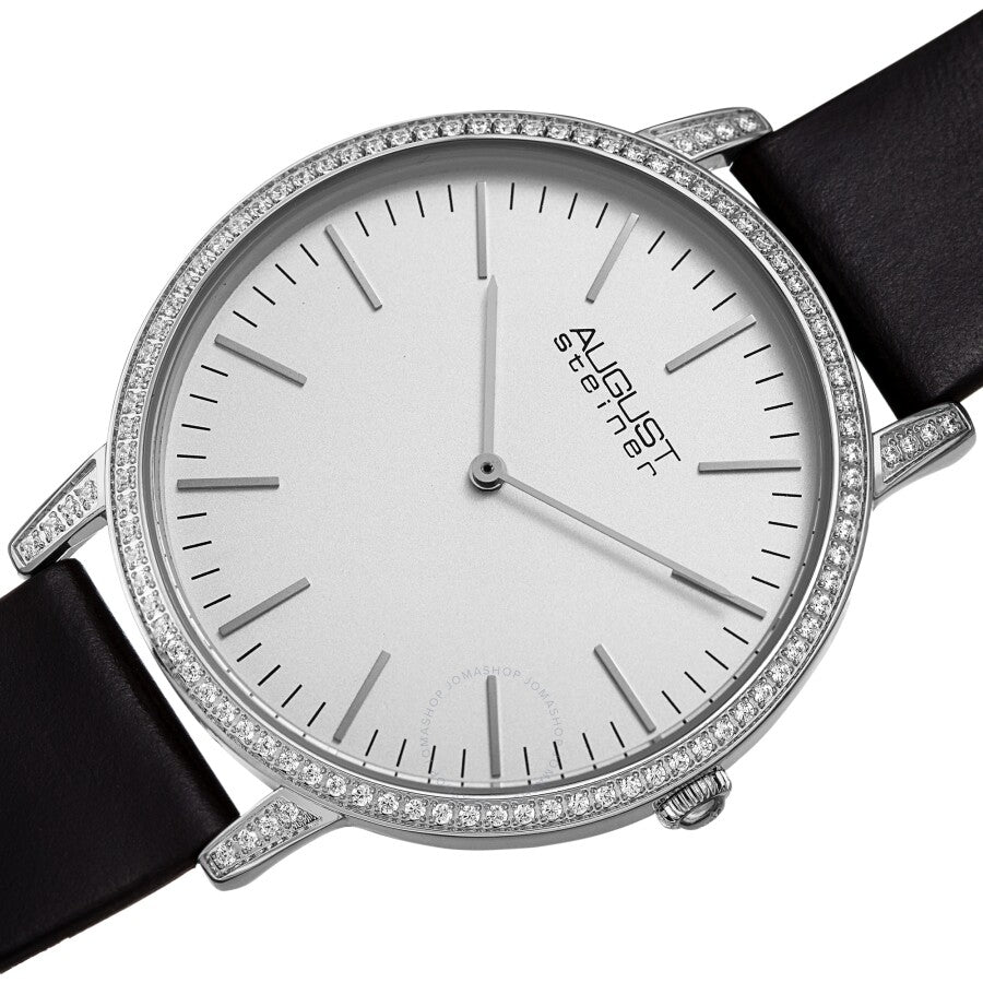 August Steiner Quartz Crystal White Dial Men's Watch AS8273BK - Dawson Watches #2