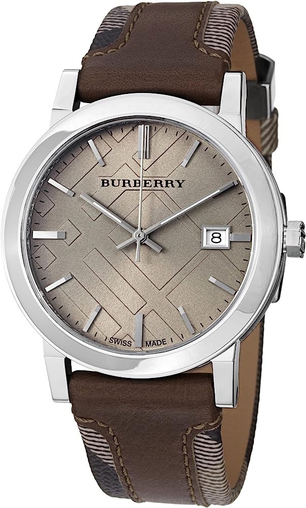Burberry The City Grey Dial Leather Strap Men’s Watch BU9020 - Watch