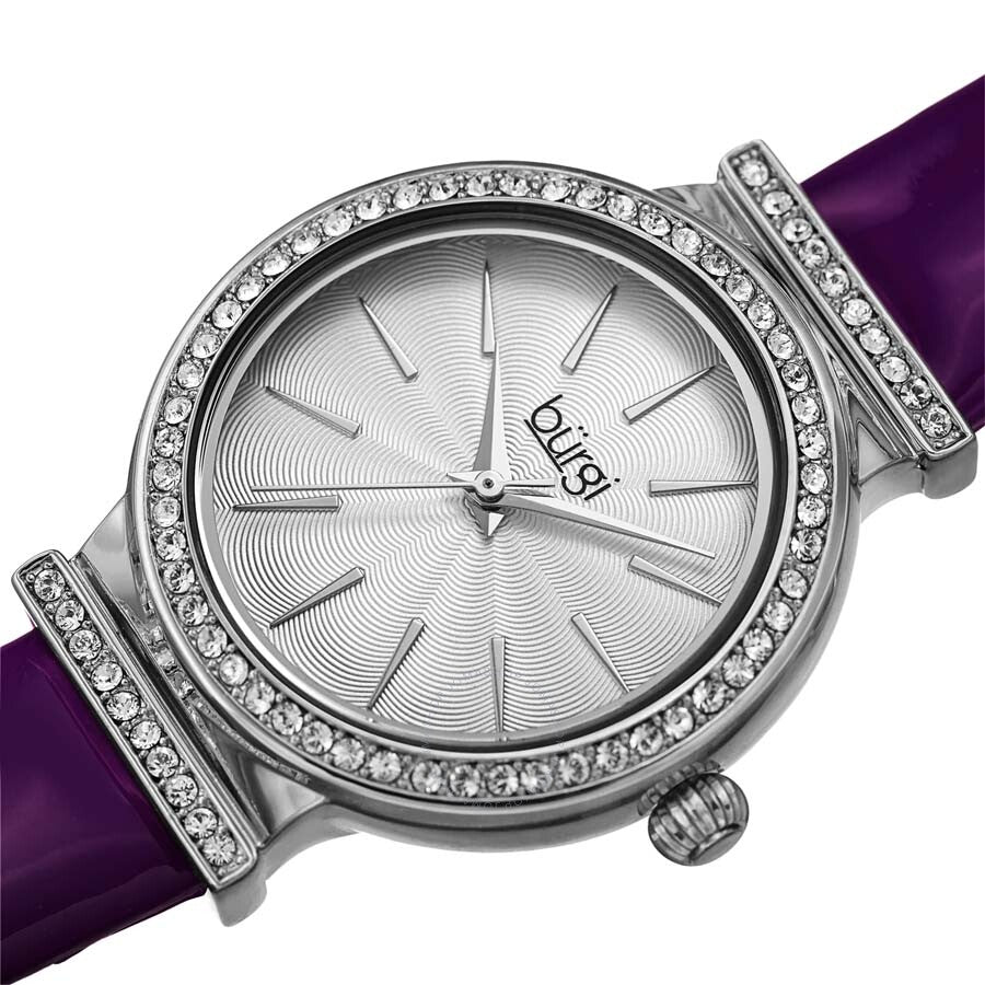Burgi Swarovski Crystals Quartz Silver Dial Ladies Watch BUR230PU - Dawson Watches #2