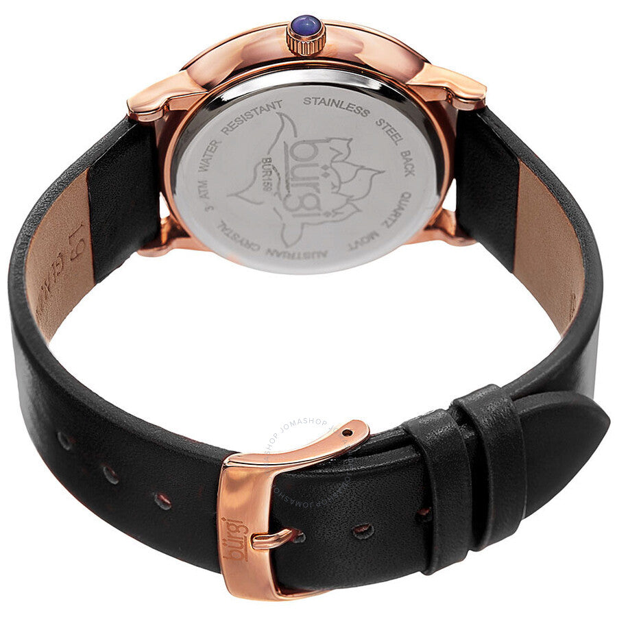 Burgi Mother 0f Pearl Dial Black Leather Ladies Watch BUR159BKR - Dawson Watches #3