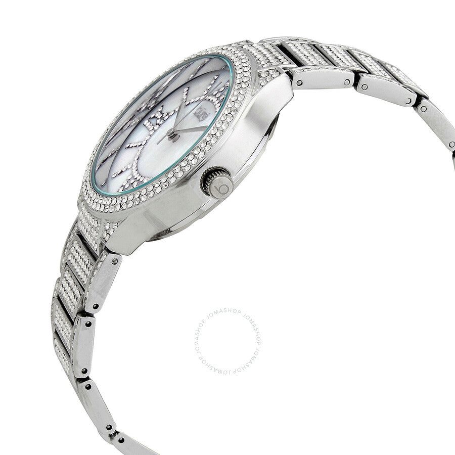 Burgi Quartz Crystal White Dial Ladies Watch BUR185SS - Dawson Watches #2