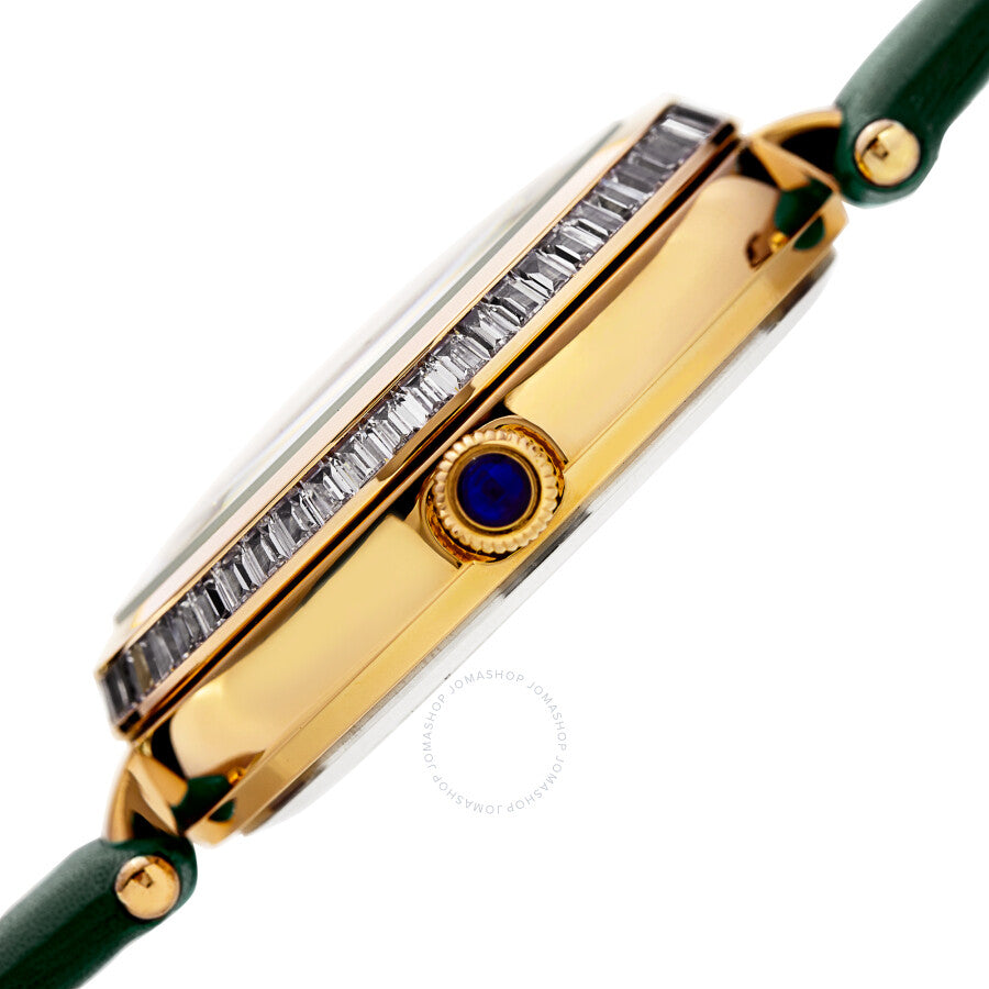 Burgi Quartz White Dial Green Leather Ladies Watch BUR182GN - Dawson Watches #3