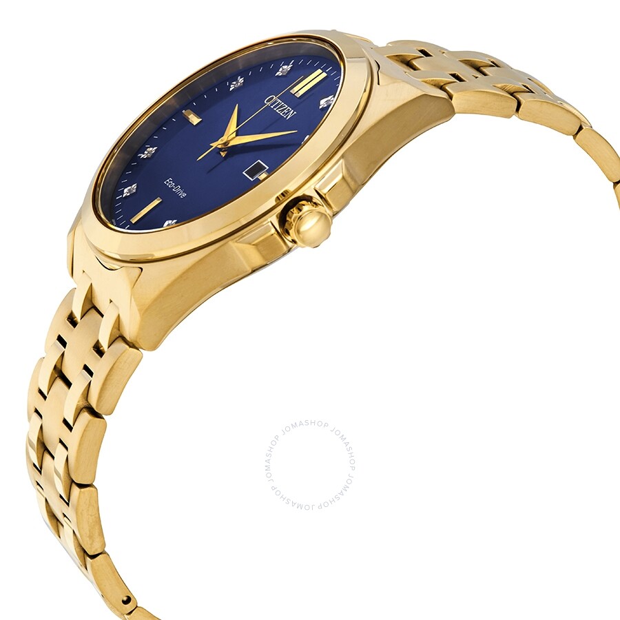 Citizen Corso Eco-Drive Diamond Blue Dial Watch BM7103-51L - The Watches Men & Co #2