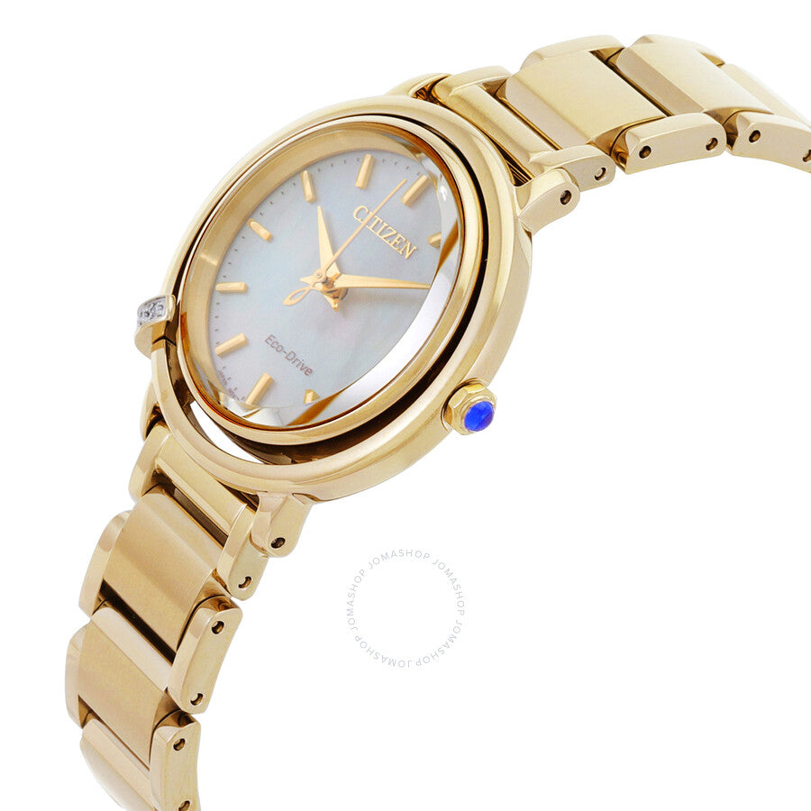 Citizen L Eco-Drive Mother of Pearl Dial Ladies Watch EM1092-64D - The Watches Men & Co #2