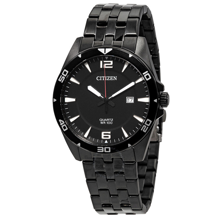 Citizen Quartz Black Dial Black-plated Men's Watch BI5055-51E - The Watches Men & Co