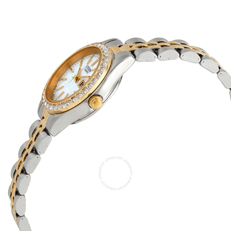 Citizen Quartz Crystal Mother of Pearl Dial Ladies Watch EQ0534-50D - The Watches Men & Co #2