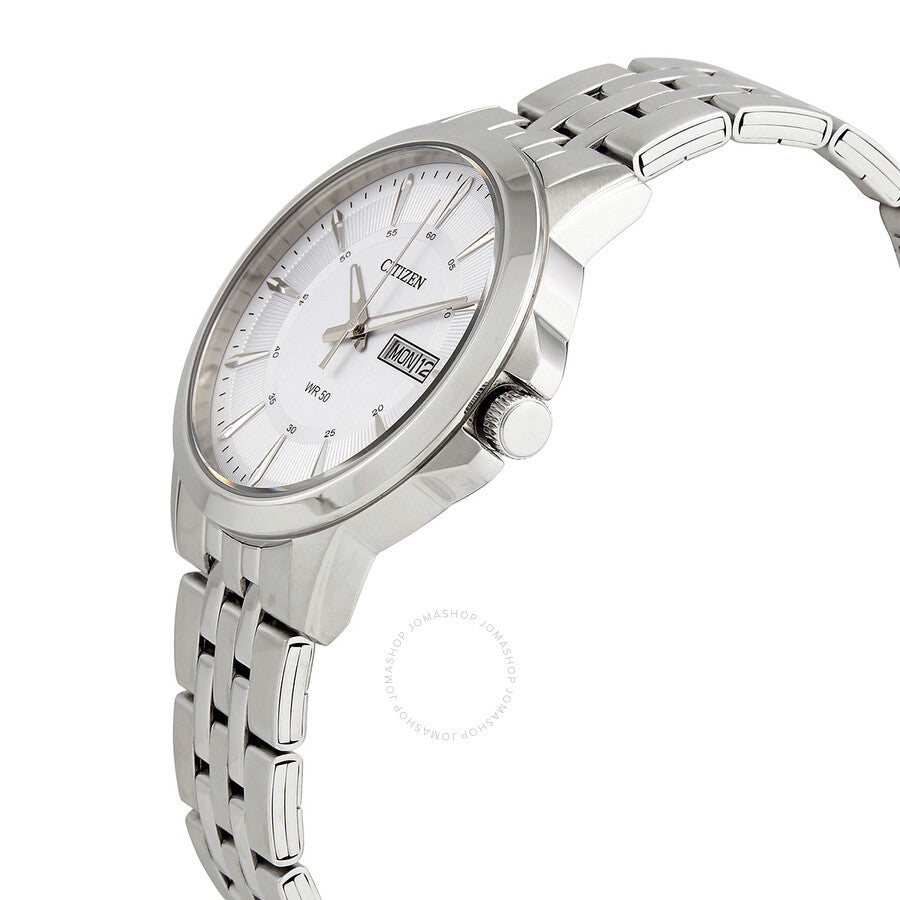 Citizen Quartz Silver Dial Stainless Steel Men's Watch BF2011-51A - The Watches Men & Co #2
