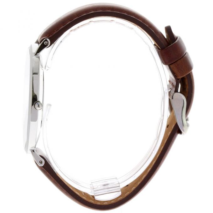 Daniel Wellington Bristol 40mm White Dial Brown Genuine Leather Men's Watch - DW00100023
