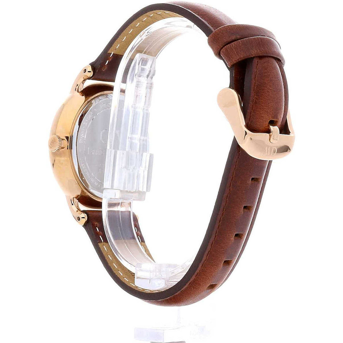 Daniel Wellington Dapper St Mawes 38mm White Dial Brown Genuine Leathert Men's Watch - DW00100091