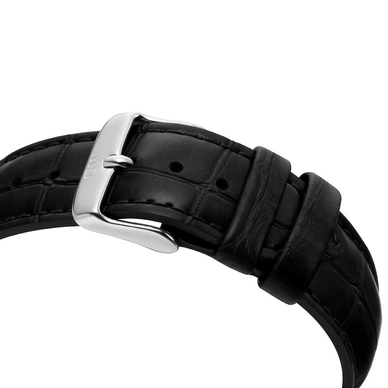 Daniel Wellington Reading 40mm Black Genuine Leather Men's Watch - DW00100135