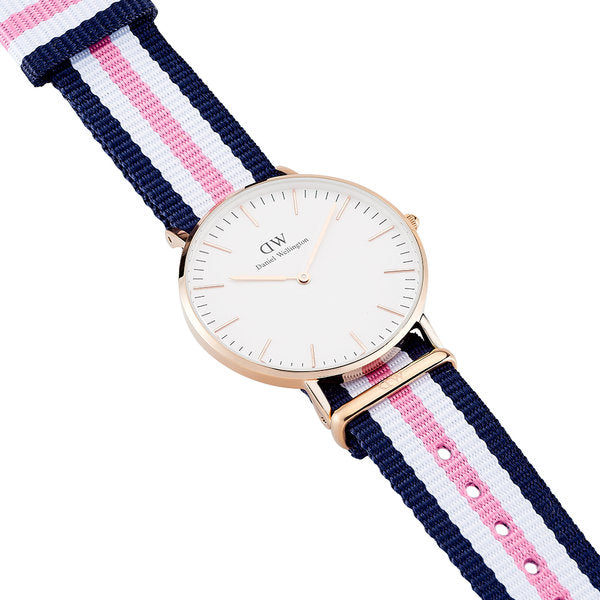 Daniel Wellington Southampton 36mm White Dial Tricolour Women's Watch - DW00100034