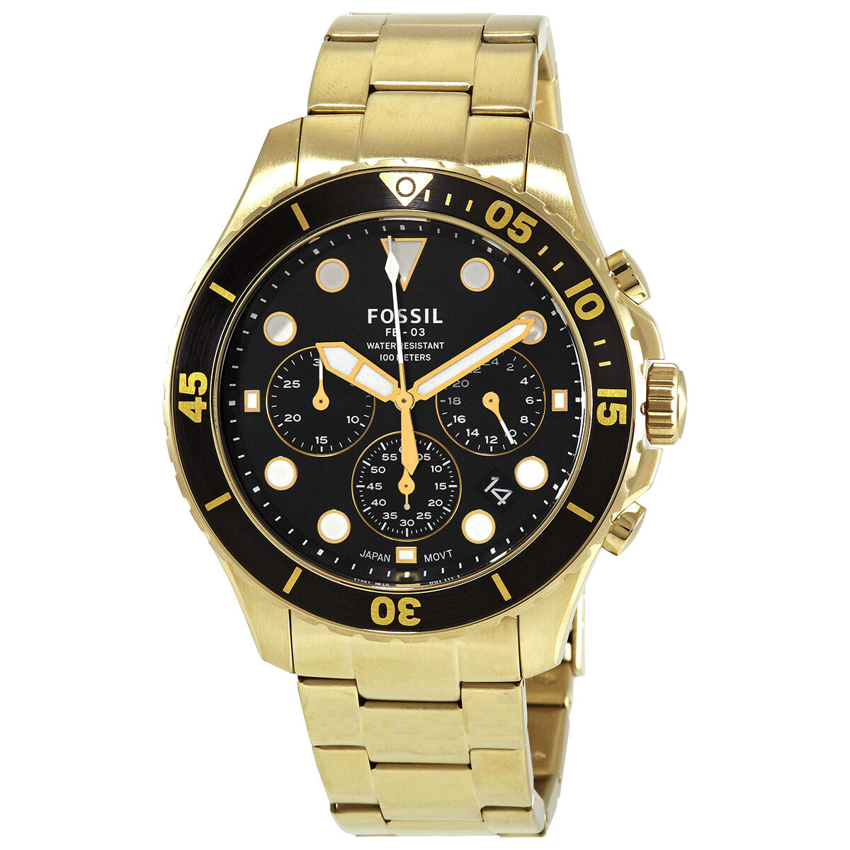 Fossil Chronograph Quartz Black Dial Men's Watch FS5727 - The Watches Men & CO
