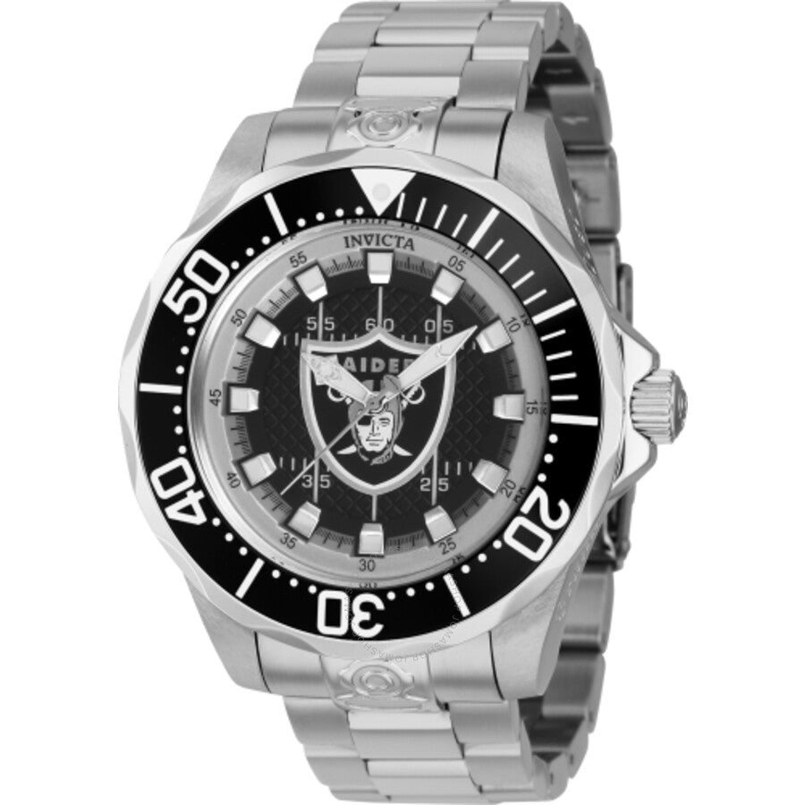 Invicta NFL Las Vegas Raiders Black Dial Men's Watch 42117 - The Watches Men & Co