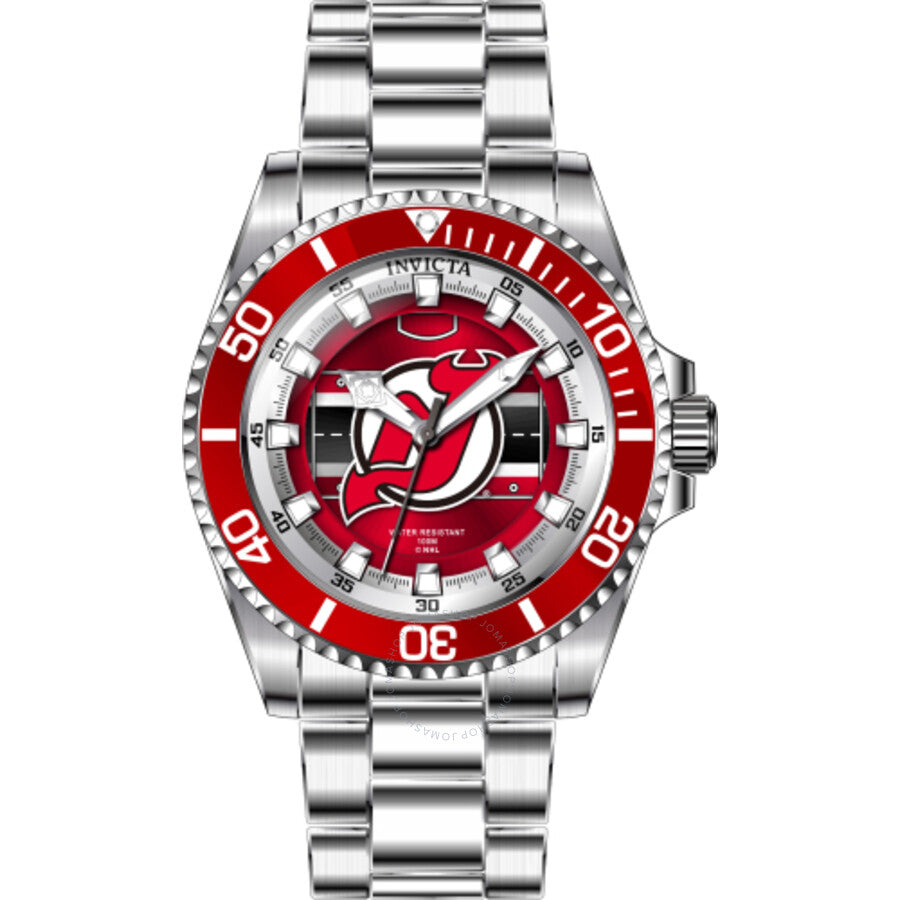Invicta NHL New Jersey Devils Quartz Red Dial Ladies Watch 42221 - The Watches Men & Co #2