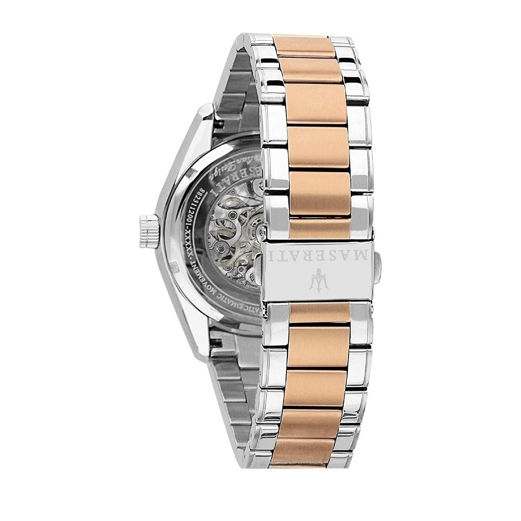 Maserati Traguardo Automatic Silver Open Heart Dial Men’s Watch R8823112001 - Watch