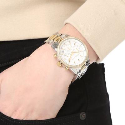 Michael Kors Ritz Chronograph Crystal White Dial Ladies Watch MK6474 - Watch