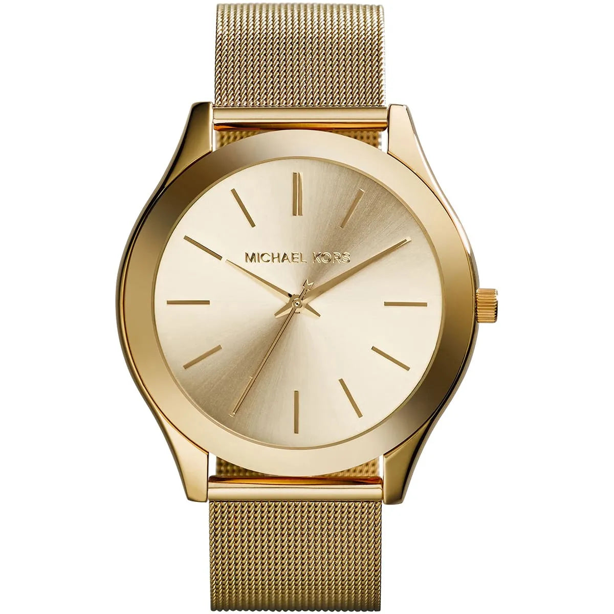 Michael Kors Slim Runway Gold Mesh Women's Watch - MK3282