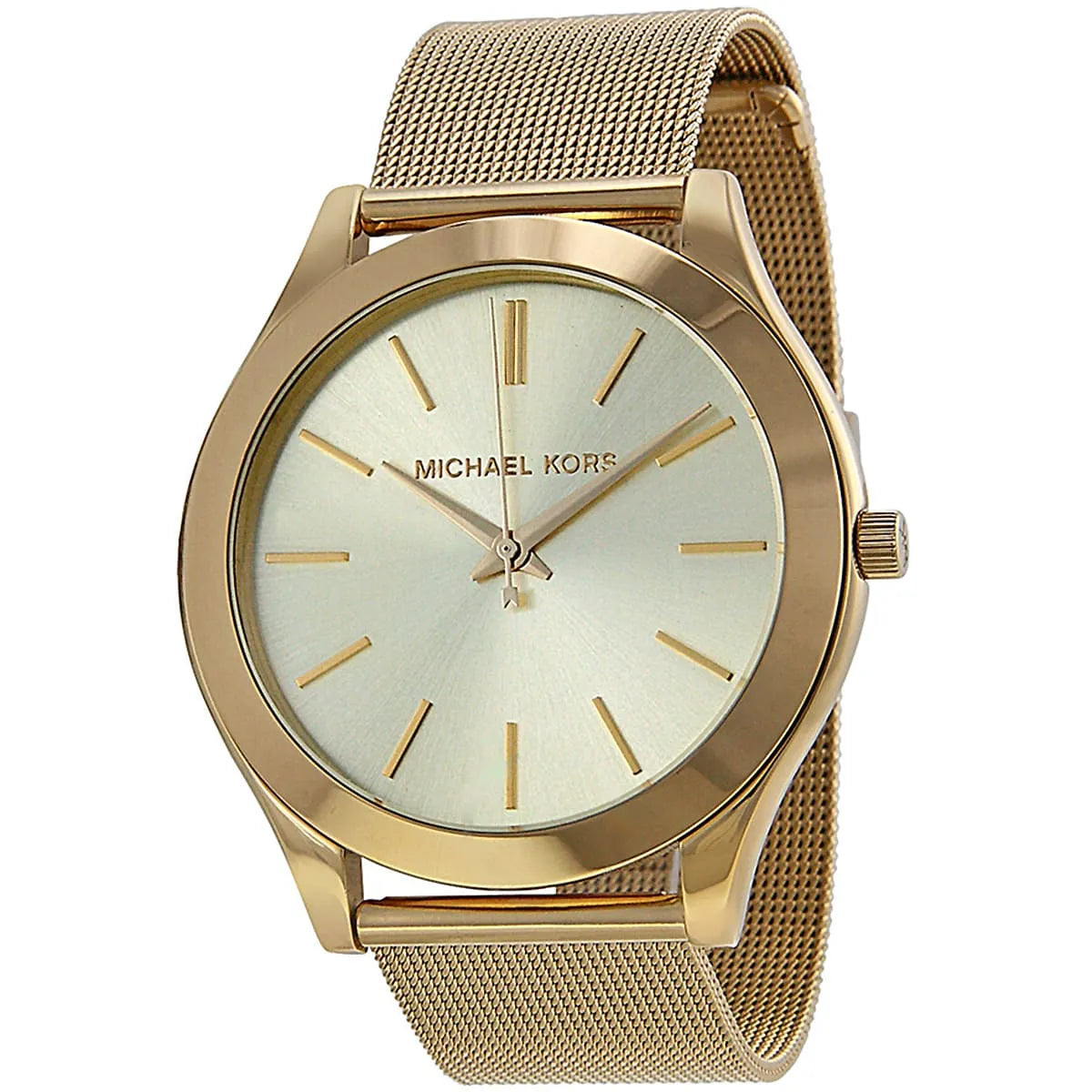 Michael Kors Slim Runway Gold Mesh Women's Watch - MK3282
