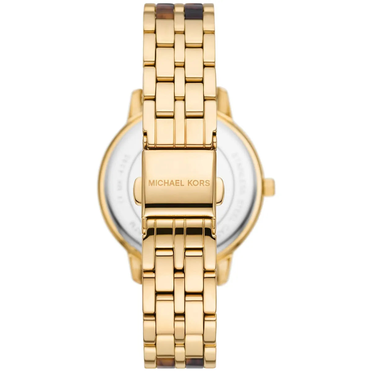 Michael Kors Melissa Gold Sunray Dial Gold Tortoiste Acetate Women's Watch - MK4395