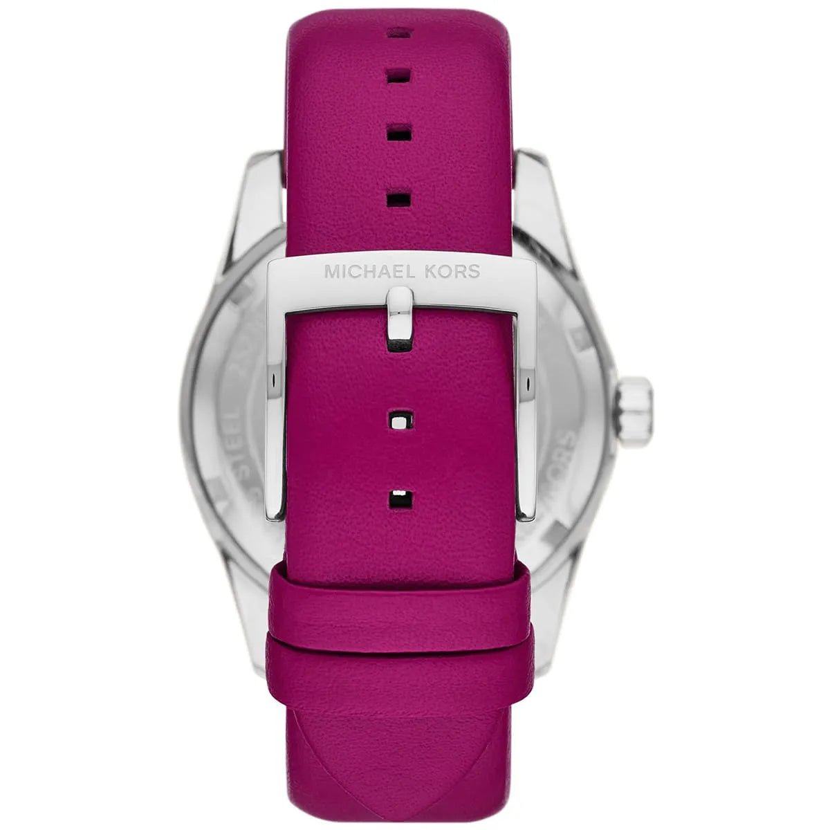 Michael Kors Lexington Silver-tone Pink Genuine Leather Women's Watch - MK4749