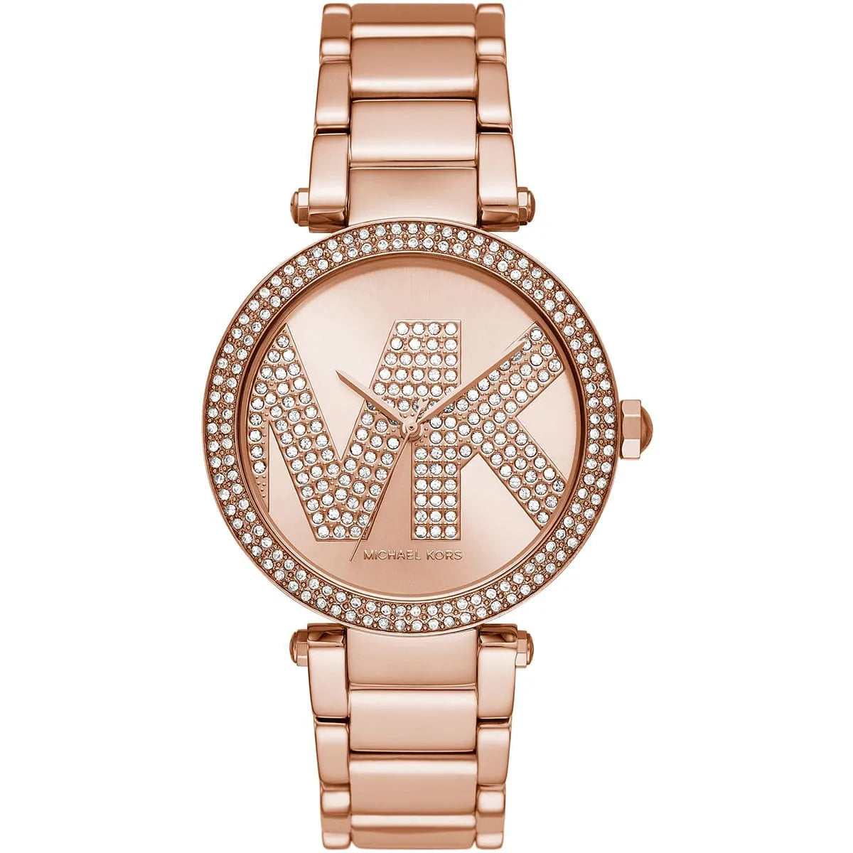 Michael Kors Parker Pavé Logo Dial Rose Gold Women's Watch - MK6660