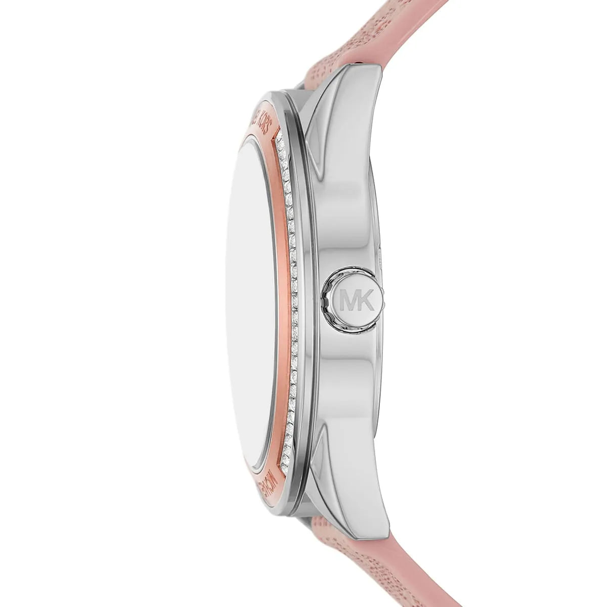 Michael Kors Jessa Multifunction Pink Silicone and Leather Strap Women's Watch - MK7206