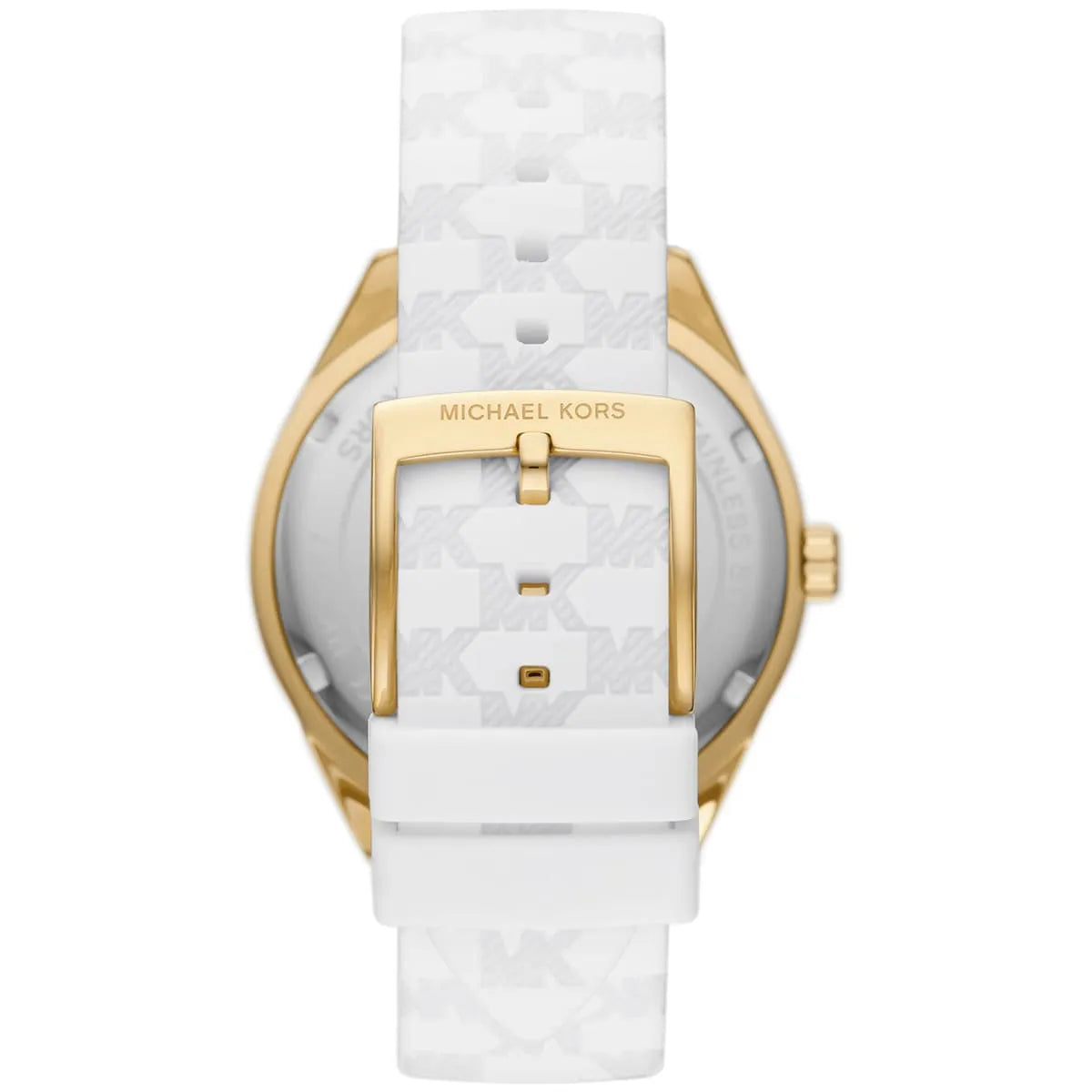 Michael Kors Oversized Jessa Gold-Tone and White Silicone Women's Watch - MK7267