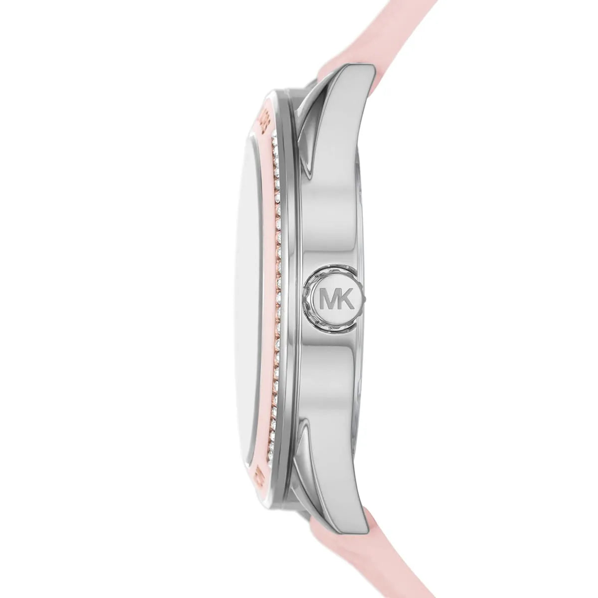 Michael Kors Oversized Jessa Multifunction Silver Sunray Dial Pink Silicone Women's Watch - MK7268