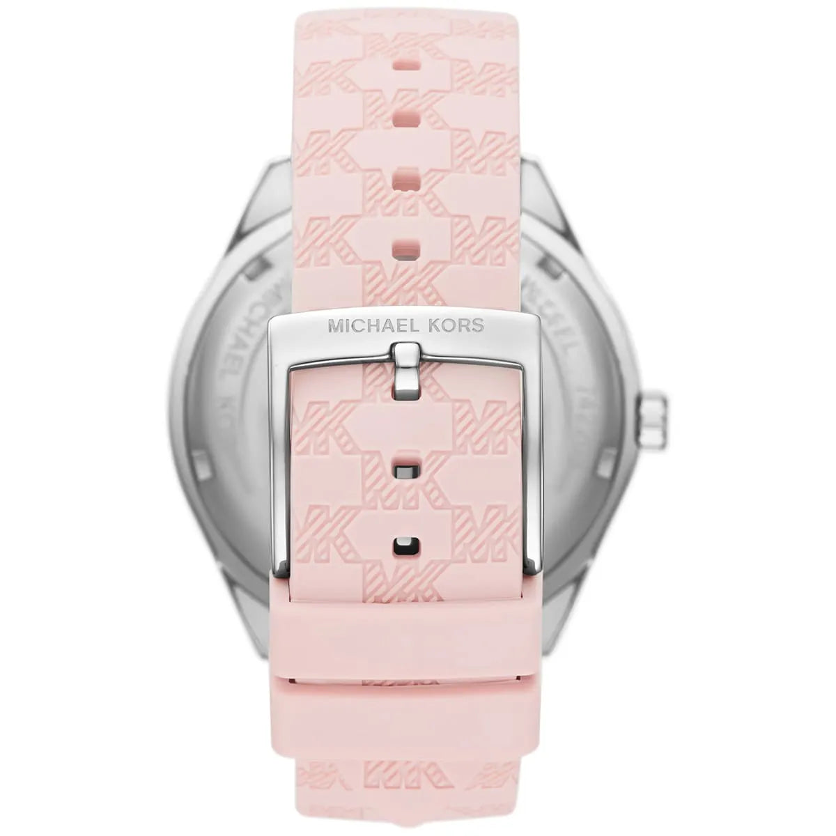 Michael Kors Oversized Jessa Multifunction Silver Sunray Dial Pink Silicone Women's Watch - MK7268