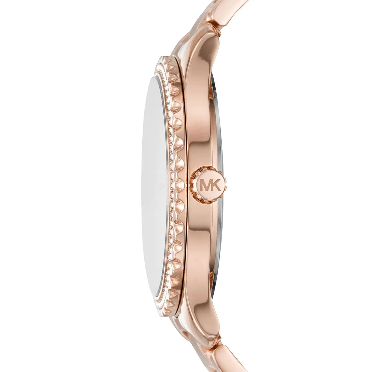 Michael Kors Layton Pavé Logo Rose Gold-Tone Women's Watch - MK7297