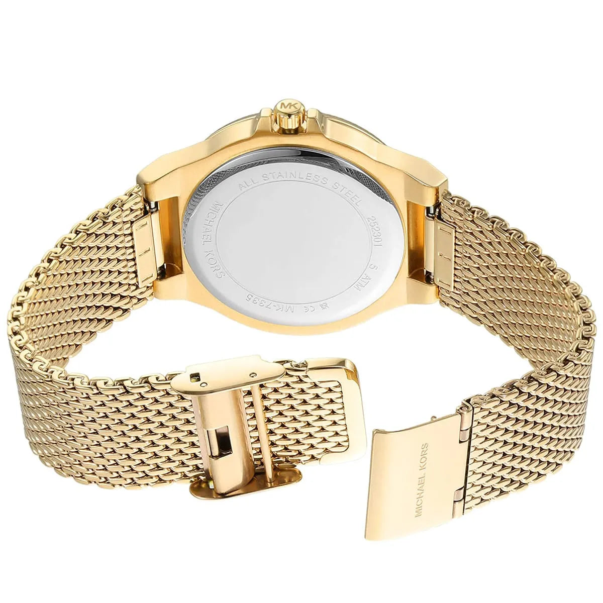 Michael Kors Lennox Pavé Gold-Tone Mesh Women's Watch - MK7335