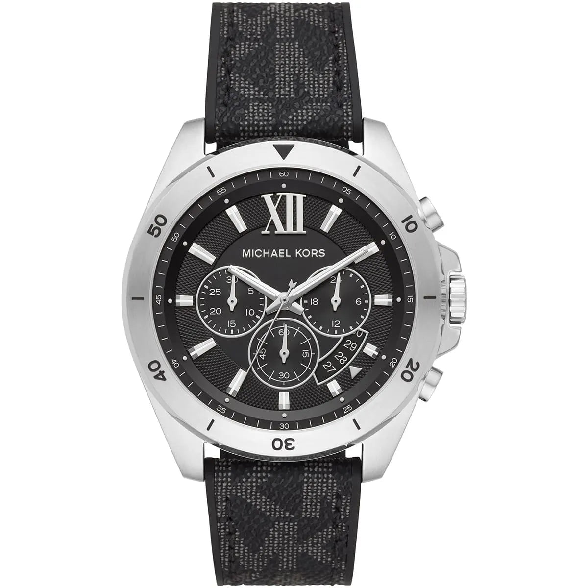 Michael Kors Oversized Brecken Chronograph Black PVC/Silicone Strap Men's Watch - MK8850