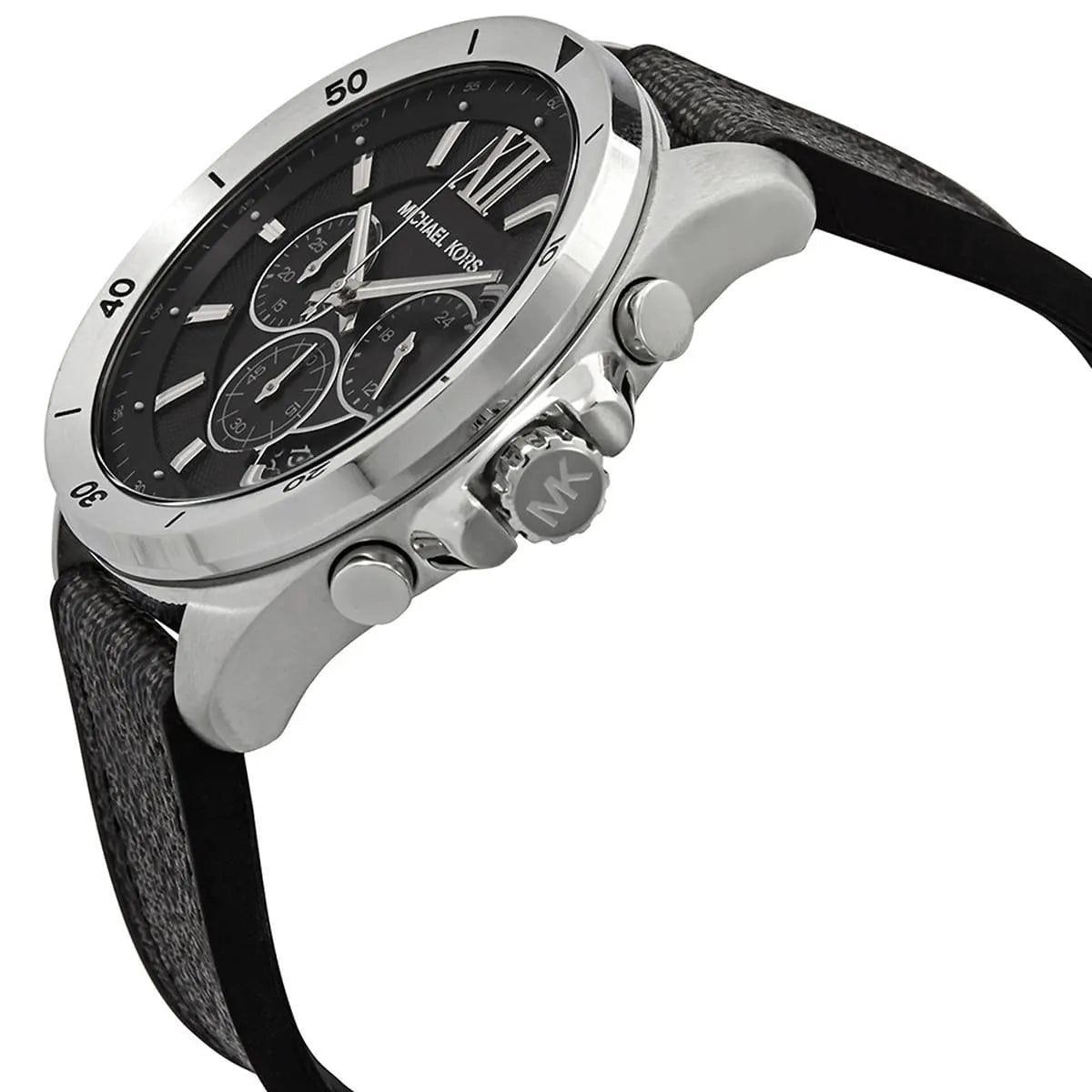 Michael Kors Oversized Brecken Chronograph Black PVC/Silicone Strap Men's Watch - MK8850