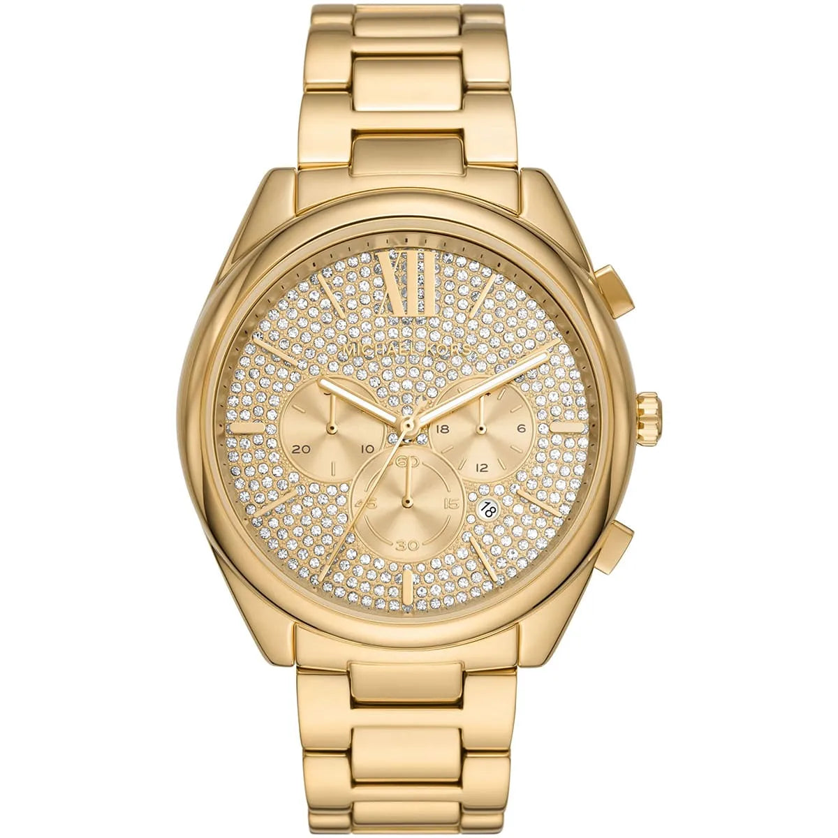 Michael Kors Oversized Janelle Pavé Gold-Tone Men's Watch - MK8995