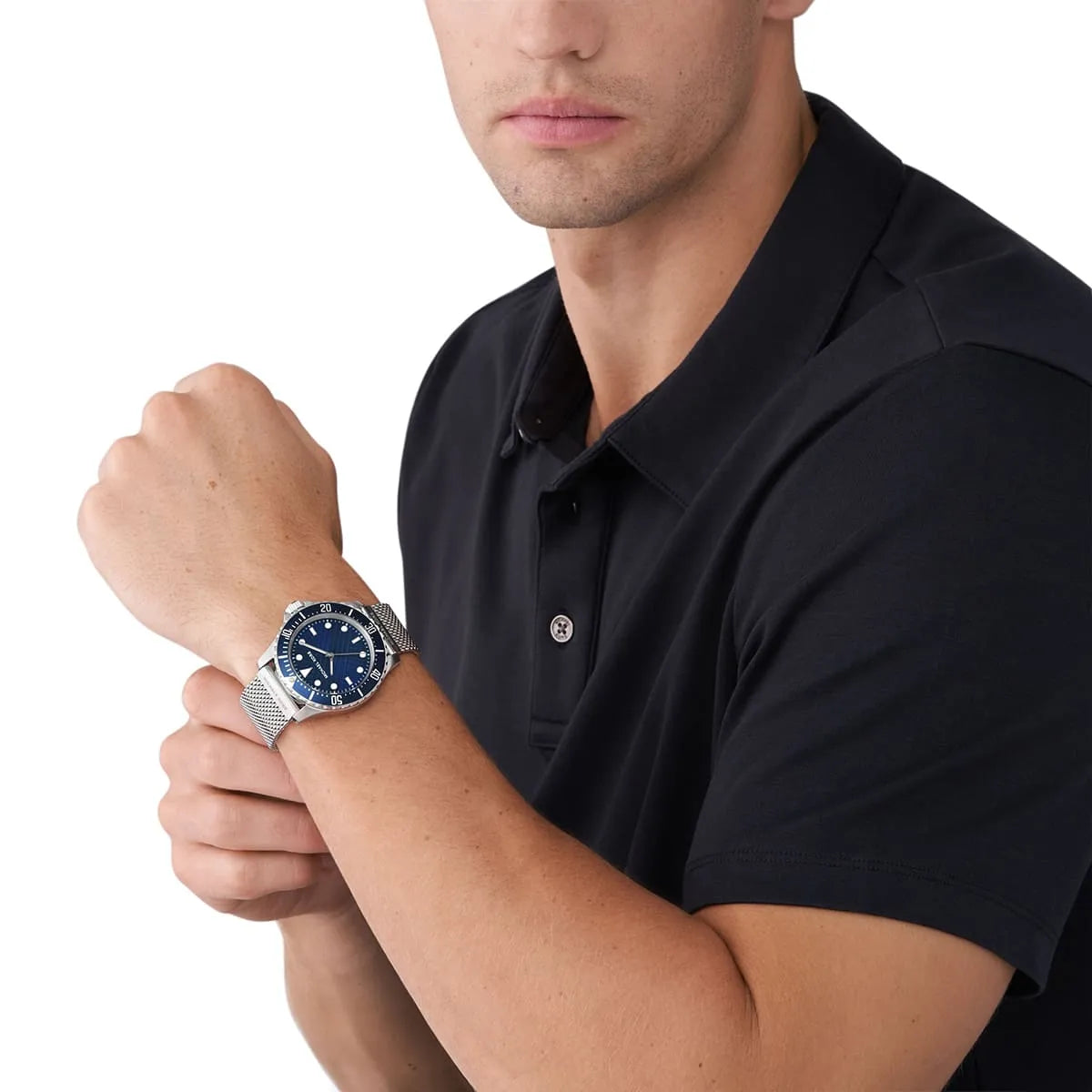 Michael Kors Oversized Slim Everest Silver-Tone Mesh Men's Watch - MK9082