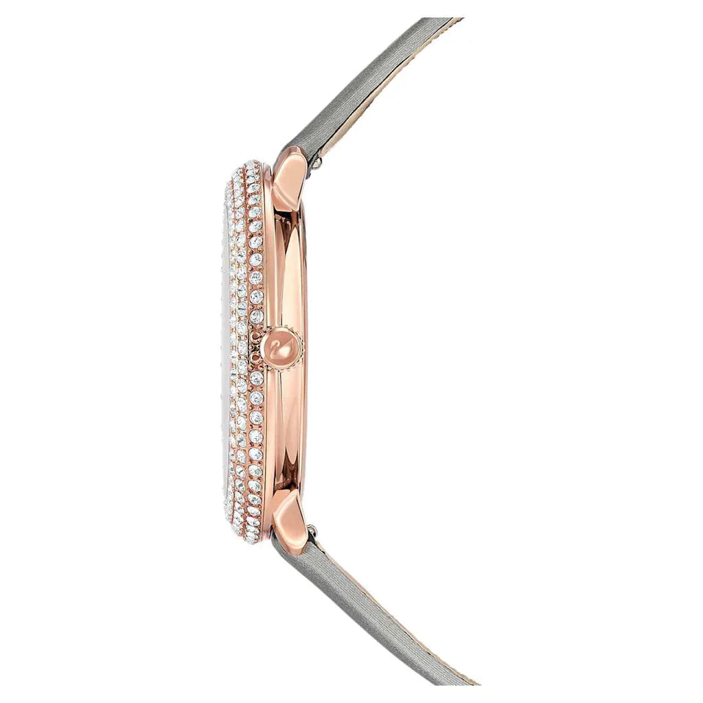 Swarovski Crystal Frost Silver Dial White Leather Strap Women's Watch 5484070