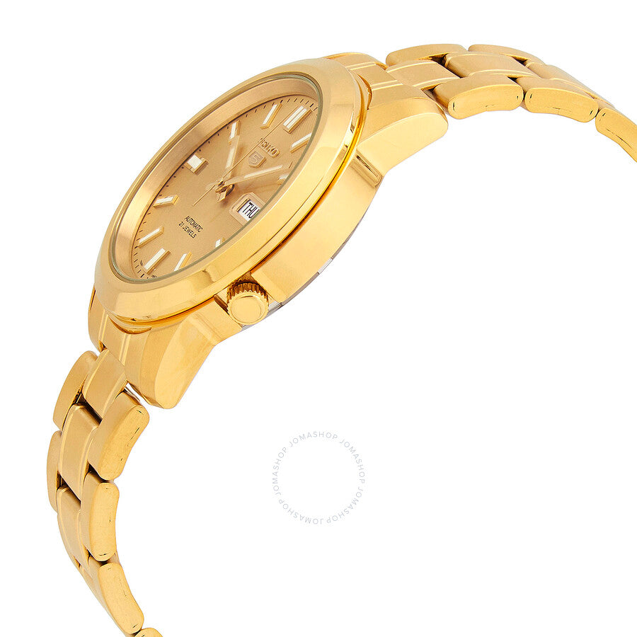 Seiko 5 Automatic Gold Dial Yellow Gold-tone Men's Watch SNKK20K1 - The Watches Men & Co #2