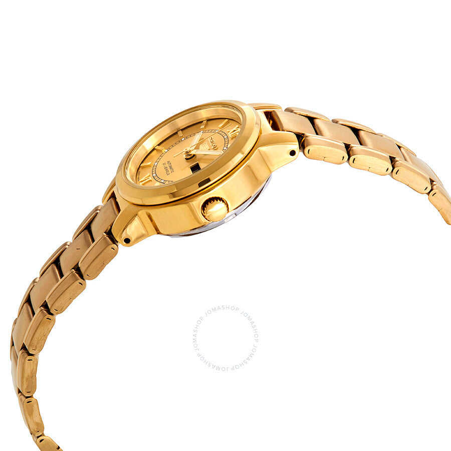 Seiko Series 5 Automatic Gold Dial Ladies Watch SYME58 - The Watches Men & Co #2