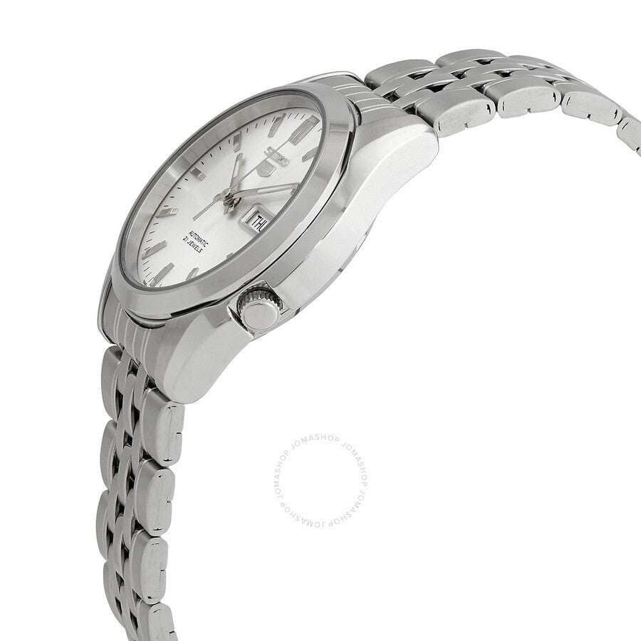 Seiko Series 5 Automatic Silver Dial Men's Watch SNK355K - The Watches Men & Co #2