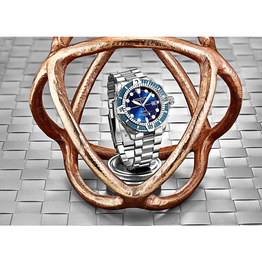 Stuhrling Original Aquadiver Automatic Blue Dial Men's Watch M16746 - Dawson Watches #4