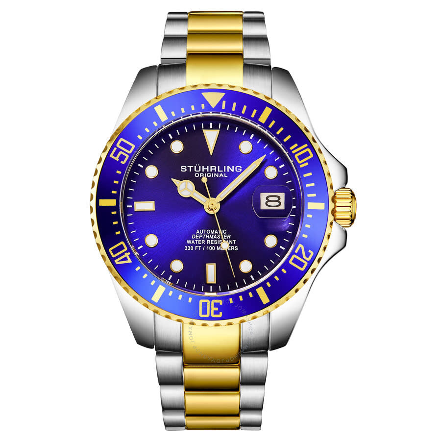 Stuhrling Original Aquadiver Automatic Blue Dial Men's Watch M18256 - Dawson Watches