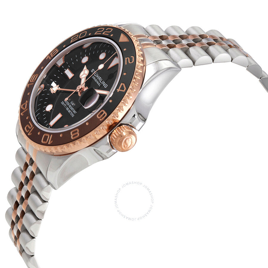 Stuhrling Original Aquadiver Black Dial Men's Watch M15975 - Dawson Watches #2