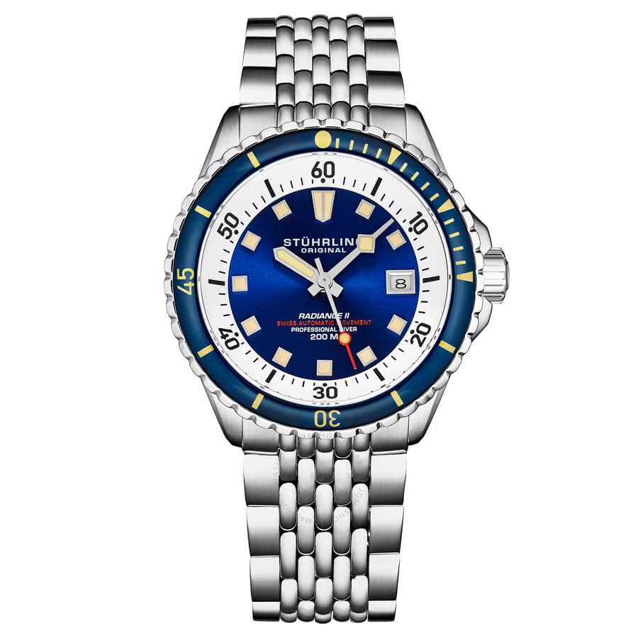 Stuhrling Original Depthmaster Automatic Blue Dial Men's Watch M18011 - Dawson Watches